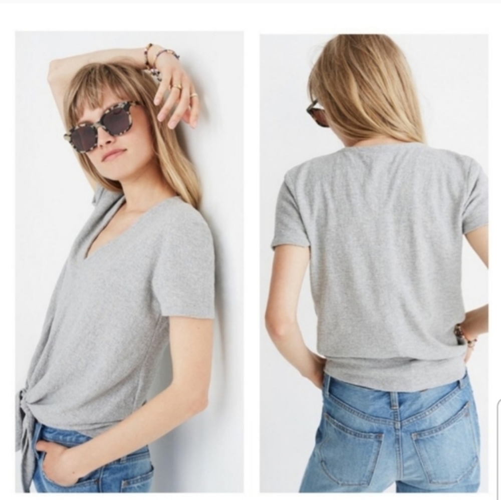 Madewell Texture and Thread Tie Shirt